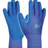 Detské pracovné rukavice KIDS BLUE veľkosť 5 - blister Detské rukavice KIDS BLUE sú vyrobené z polyesteru s penovým latexovým povlakom