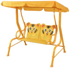 Detská hojdačka s veselým motívom tigríkov ponúka veľa zábavy pre najmenšie ratolesti. Je určená pre maximálne 2 deti. Sedacia časť obsahuje aj upínacie popruhy