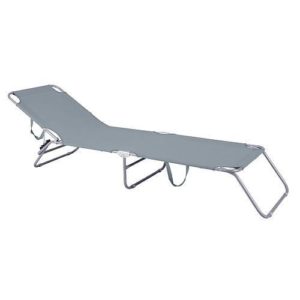 Sivé lehátko je určené pre umiestnenie vo vonkajších priestoroch. Konštrukcia lehátka je kvôli pevnosti vyrobená z kovu