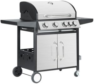 Plynový 4-horákový gril Manresa je ideálny na rýchlu prípravu jedál. Súčasťou je tiež jeden samostatný horák na pravej strane