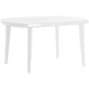 <p>Jednoduchý bílý plastový stôl je určený pre vonkajšie využitie. Stôl je možné umiestniť do záhrady alebo na terasu. Výhodou stola je otvor na slnečník v strede užívateľskej plochy