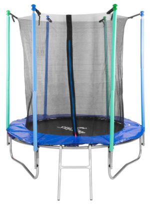 S trampolínou Skipjump zažijete veľa zábavy! Trampolína je určená výlučne na domáce používanie. Je vhodná pre deti. Maximálna nosnosť trampolíny je 50 kg. Preťaženie však môže trampolínu poškodiť! Nie je vhodná ako profesionálne náčinie. Trampolína disponuje kvalitnou polypropylénovou plochou na skákanie a pevnou