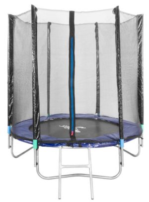 S trampolínou Skipjump zažijete veľa zábavy! Trampolína je určená výlučne na domáce používanie. Je vhodná pre deti. Maximálna nosnosť trampolíny je 50 kg. Preťaženie však môže trampolínu poškodiť! Nie je vhodná ako profesionálne náčinie. Trampolína disponuje kvalitnou polypropylénovou plochou na skákanie a pevnou