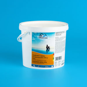 Tablety s viacnásobným účinkom. Sú zložené z troch hlavných zložiek - chlórová dezinfekcia