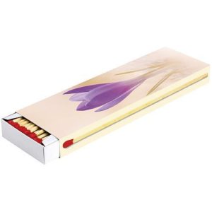 Zápalky na zapaľovanie krbu. Dĺžka 20 cm. V balení je 45 kusov zápaliek. V ponuke sú viaceré varianty potlače vrchnej časti obalu.