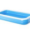 <p>Modrý rodinný bazén s objemom 850 litrov je ideálnou voľbou na záhradu