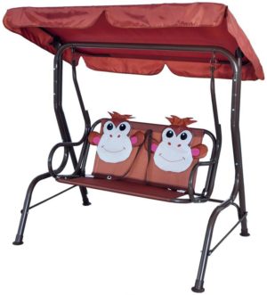 Detská hojdačka s veselým motívom opičiek ponúka veľa zábavy pre najmenšie ratolesti. Je určená pre maximálne 2 deti. Sedacia časť obsahuje aj upínacie popruhy